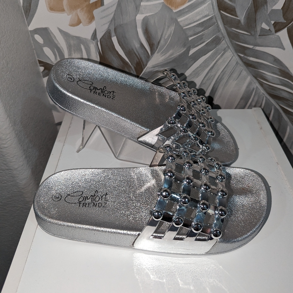 Silver sandals